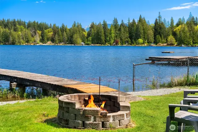 Waterfront fire-pit