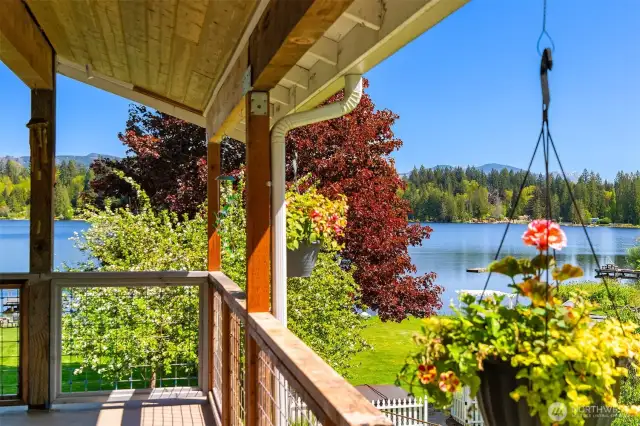 Wrap-around covered porch.