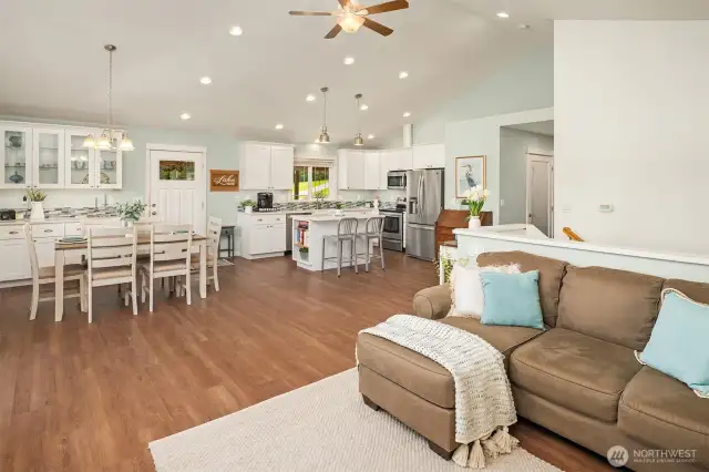 Open-concept floor plan