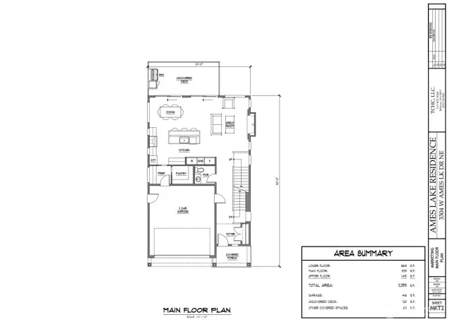 Main Floor plan provided by The Custom Home Company
