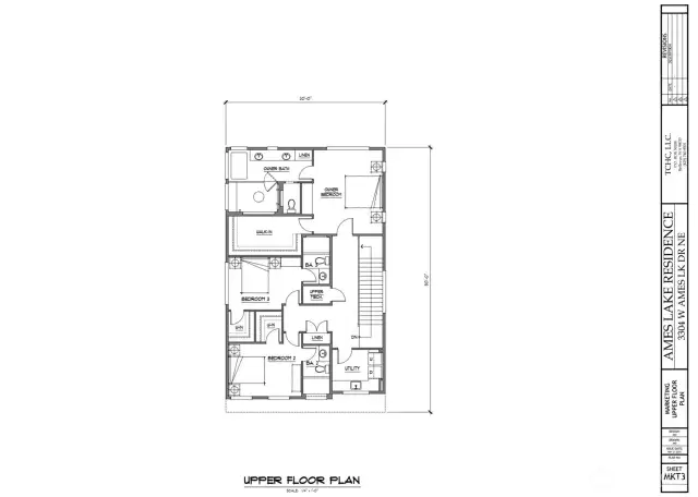 Upper Floor plan provided by The Custom Home Company