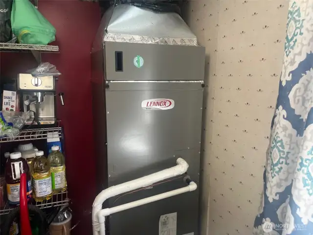 New furnace in utility room