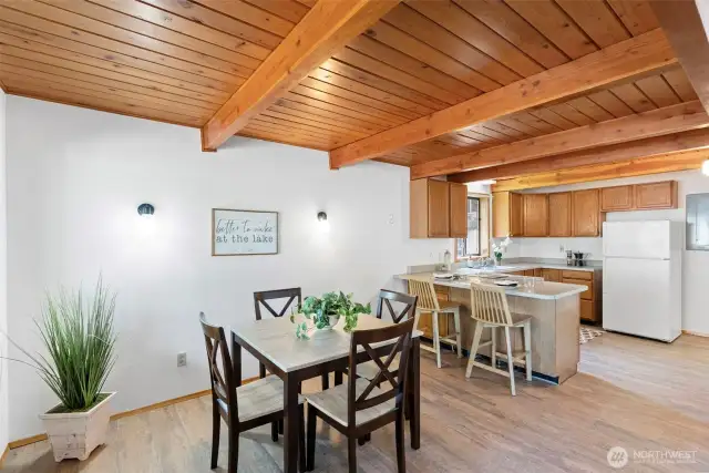 Dining kitchen area in guest quarters