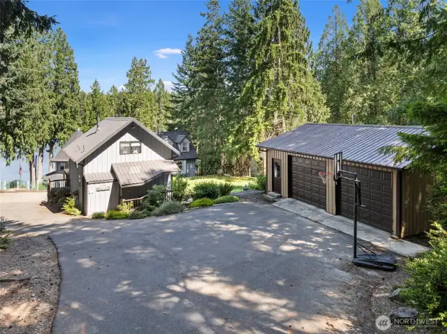 Detached garage at top of property.