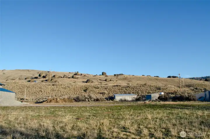 Front View of the 50'X500' easement to build your hangar