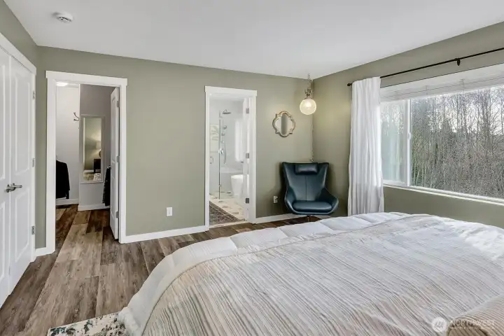 The primary en'suite is a truly peaceful retreat.