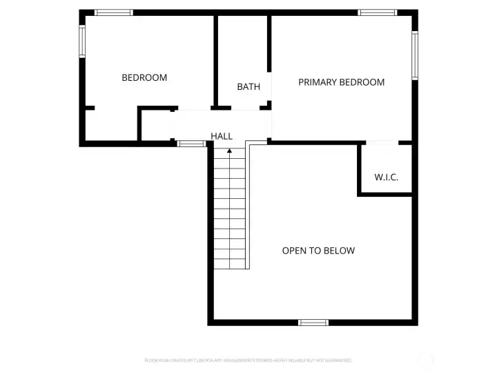 Upper level floorplan