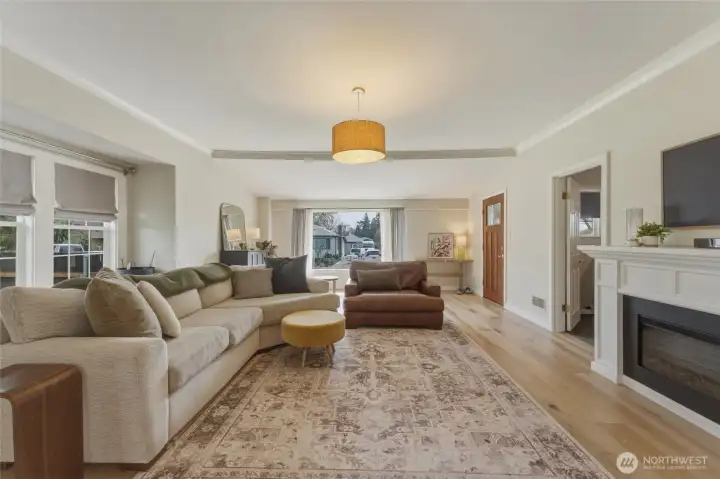 Engineer Hardwood through main living/Kitchen