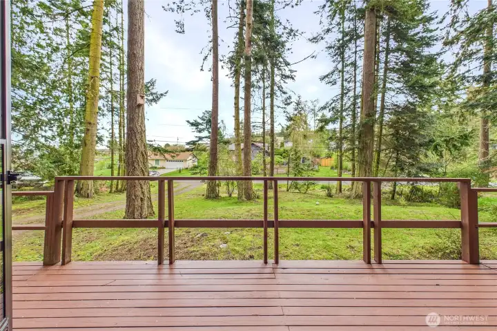 Enjoy your coffee on the deck listening to the birds