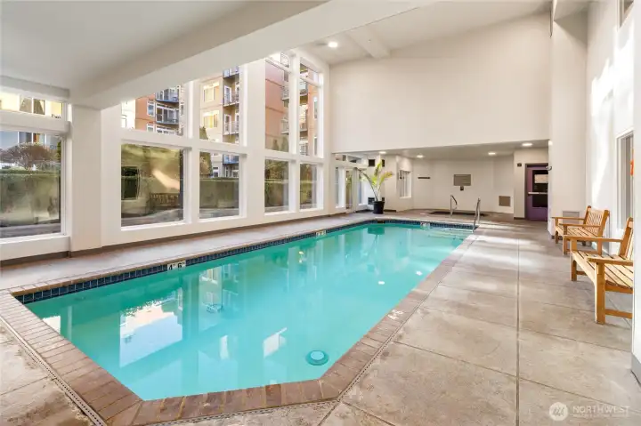 Belltown Court offers a fantastic list of amenities for its residents, including this awesome indoor pool! Belltown Court offers a fantastic list of amenities for its residents, including this awesome indoor pool!