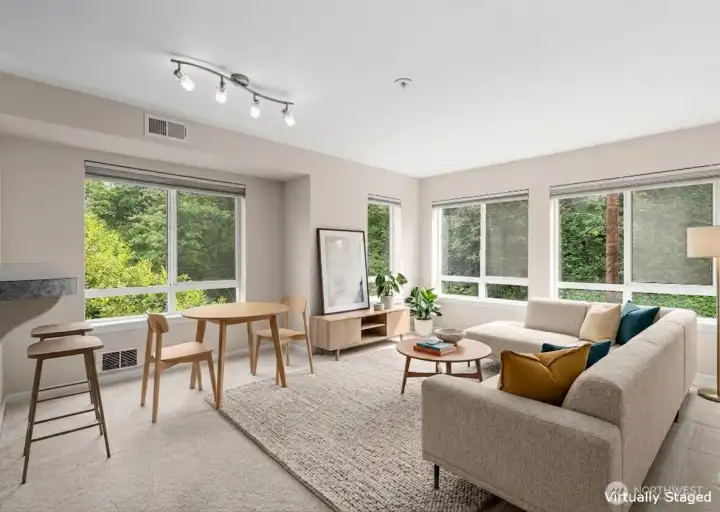 Living Room virtually staged