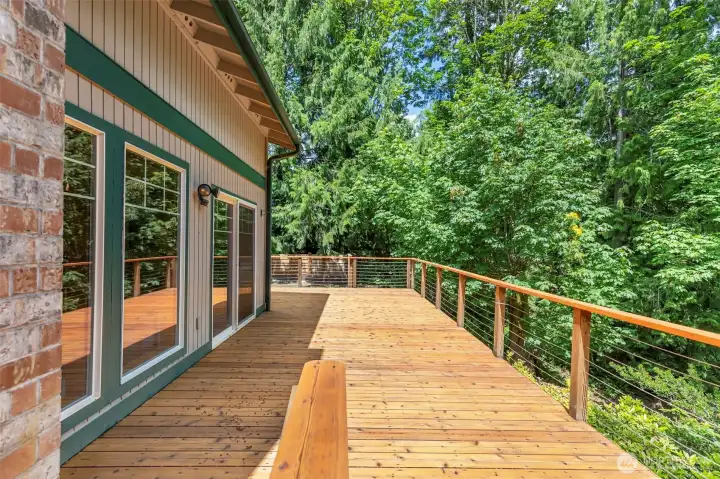 HOW gorgeous is this gigantic cedar deck?!?!!? Only 5 years old with a very recent refresh. HOW gorgeous is this gigantic cedar deck?!?!!? Only 5 years old with a very recent refresh.