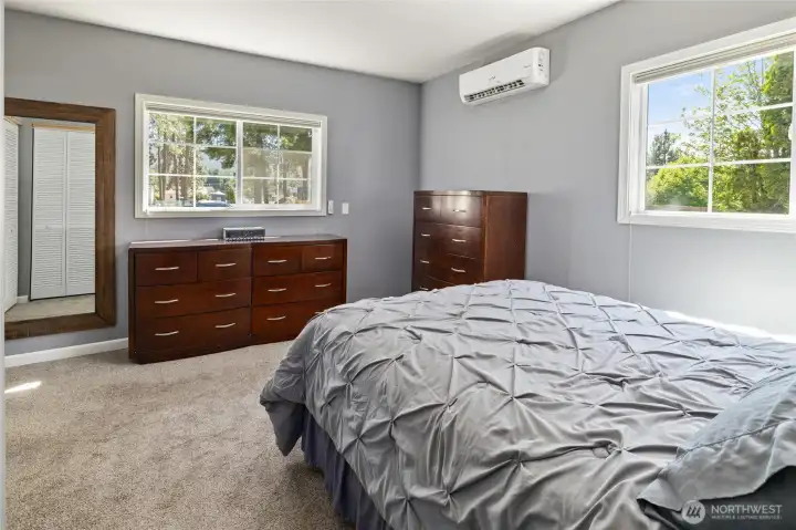 Primary bedroom downstairs. Primary bedroom downstairs.