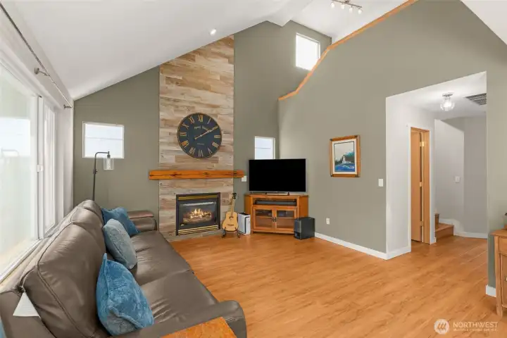 Living room with gas fireplace