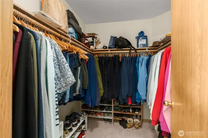 Primary walk-in closet