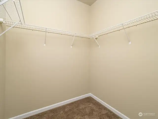 The primary walk-in closet which is hard to show in pictures