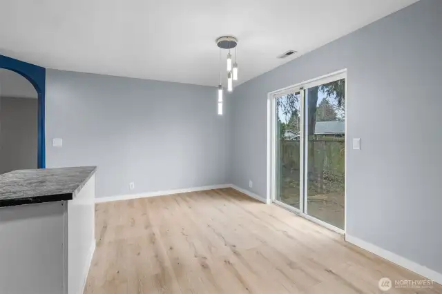 Eating space of the kitchen
