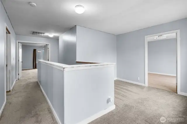 What the common upstairs area looks like.
