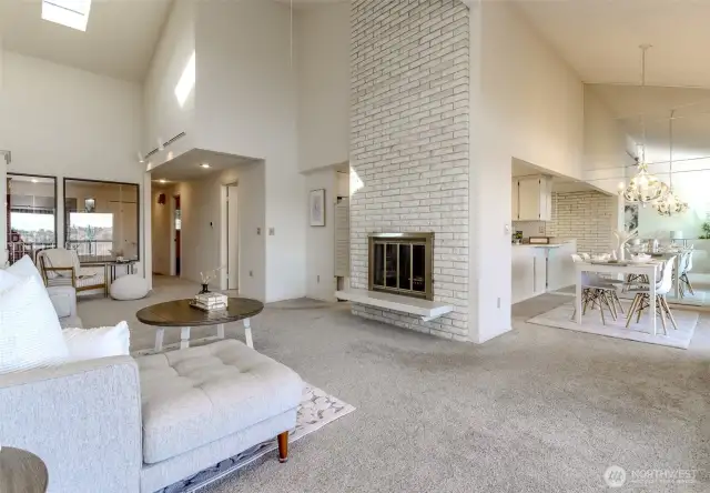 Wood Buring Fireplace on Main Level