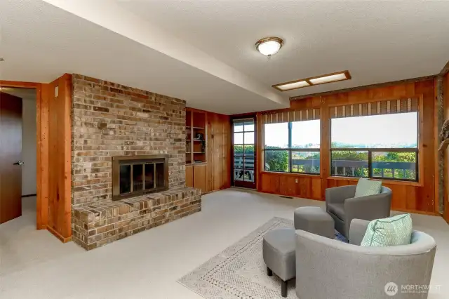 Wood Burning Fire Place Downstairs