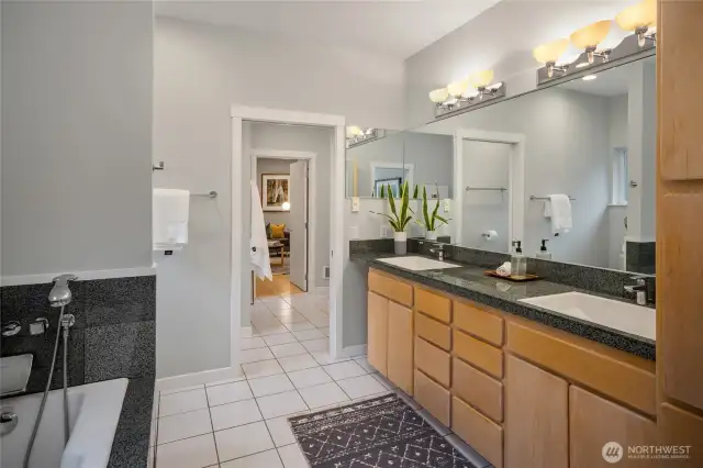 Large primary full bath.