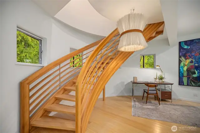 This stairwell is truly a piece of art in itself.