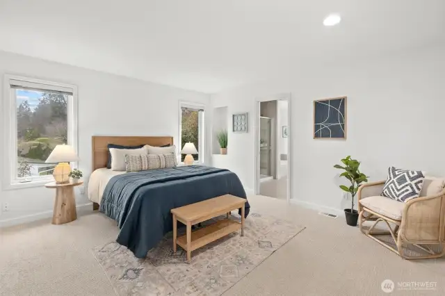 Large primary bedroom on main level