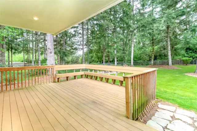 Back covered trex deck patio.