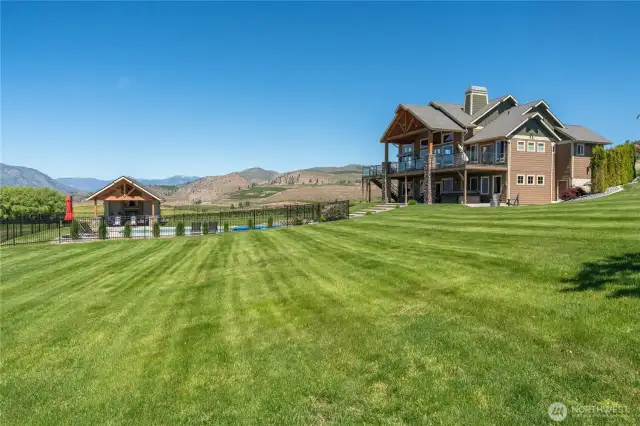 Large lawn area