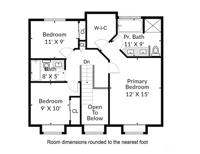 Upstairs Floorplan