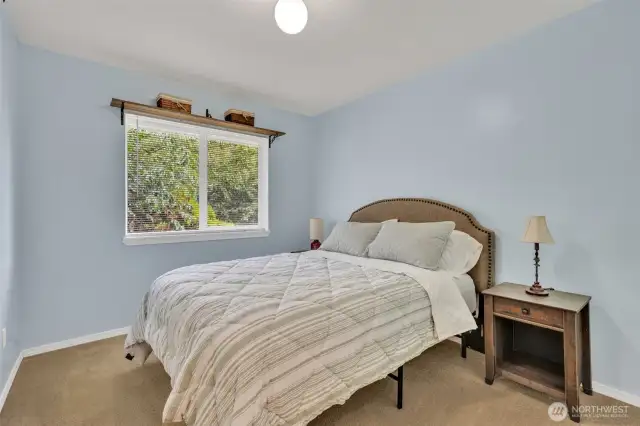 Bedroom two also open and bright