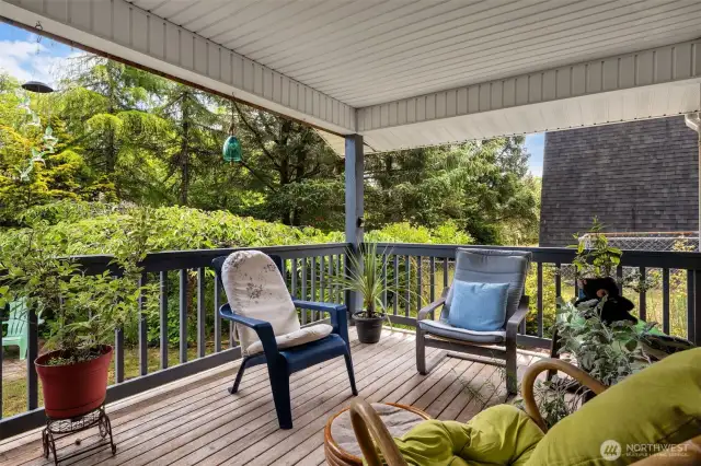 Love, love, love the back deck overlooking the yard