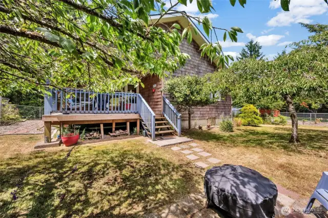 looking at back side of the home
