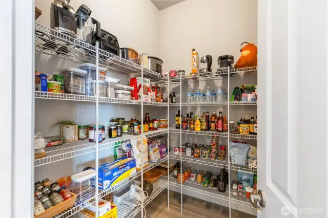 Walk in pantry off the kitchen