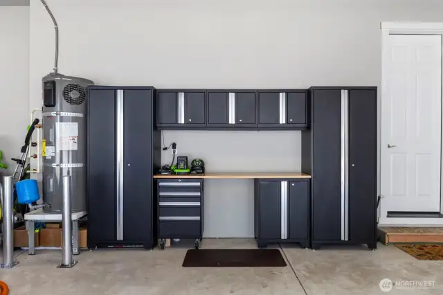 Built in workbench and tool storage