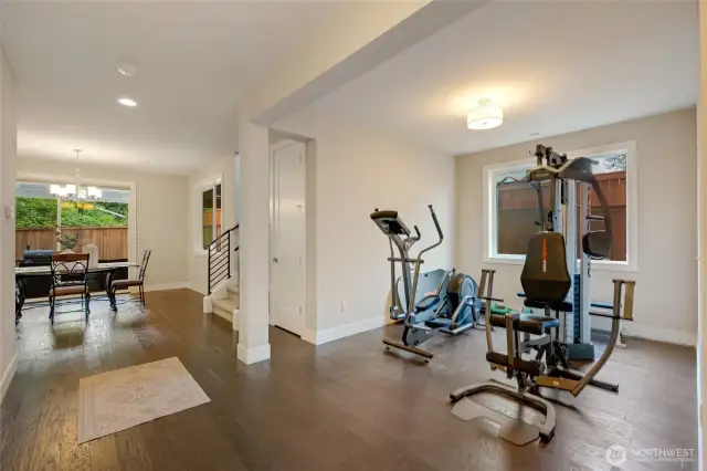Formal dining currently serves fitness space.