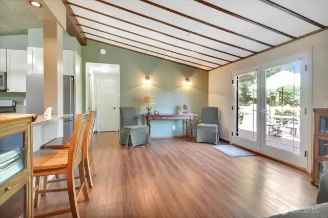 Family room to rear deck