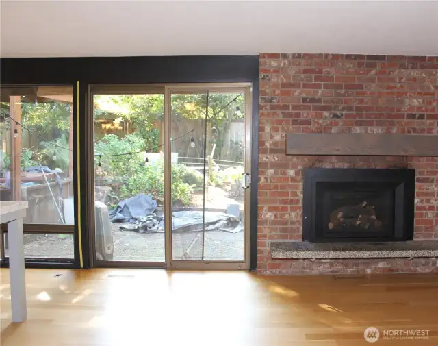 Sliding windows to back yard
