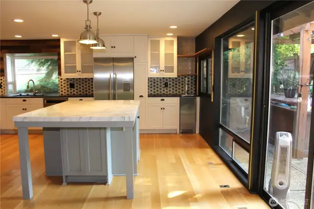 View of kitchen from family room