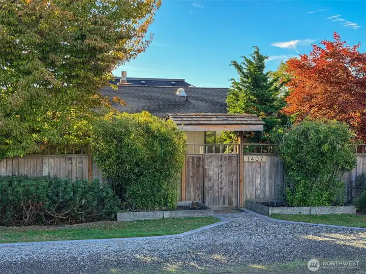 Sited on the lot for privacy.  Fully Fenced.