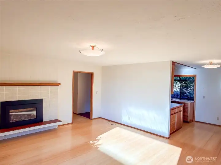 Great Room.  Kitchen on right.