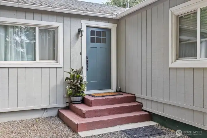 Fresh paint on the front entrance to your new Ellensburg home.