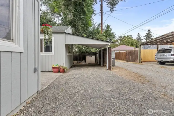 Added carport for covered parking/ Alley access