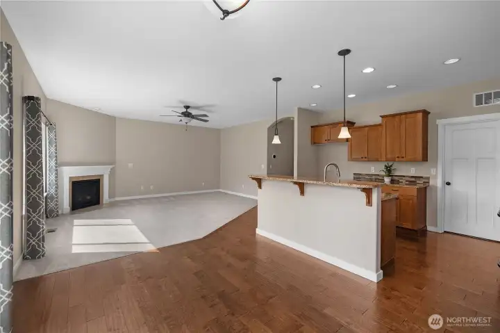 Enjoy engineered hardwood flooring on the main level.