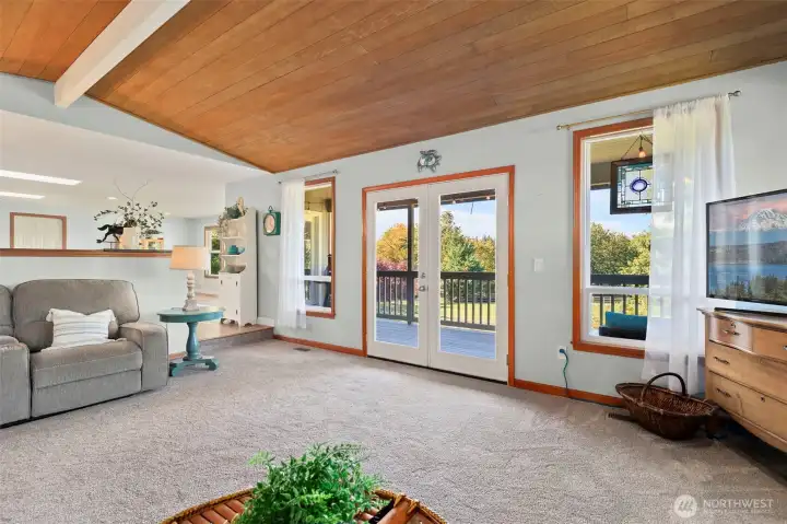 Beautiful vaulted ceilings and abundant natural light create an open, airy feel