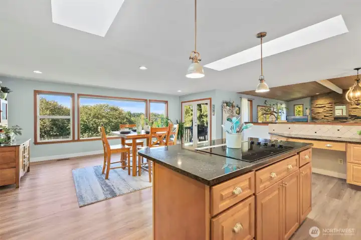 Soak in the scenic views through oversized windows that fill the space with natural light