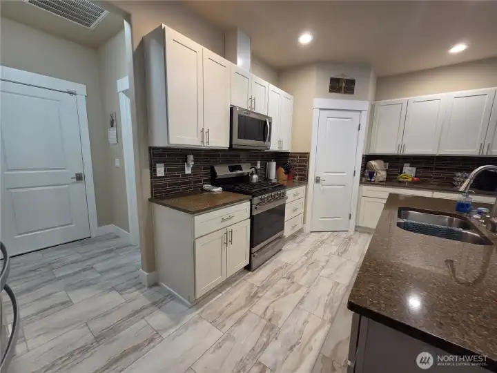 Kitchen with new vinyl  flooring