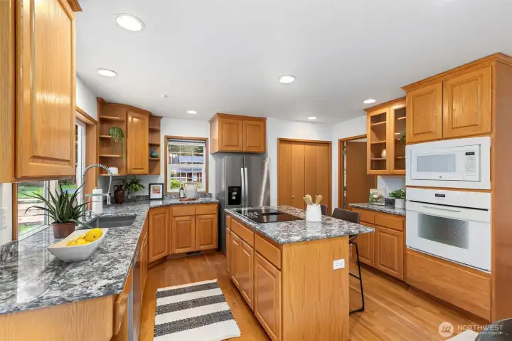 Island with new cooktop.