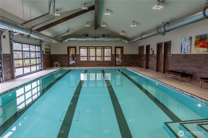 Swimming at Seven Summits Lodge, exclusively for residents of Tehaleh