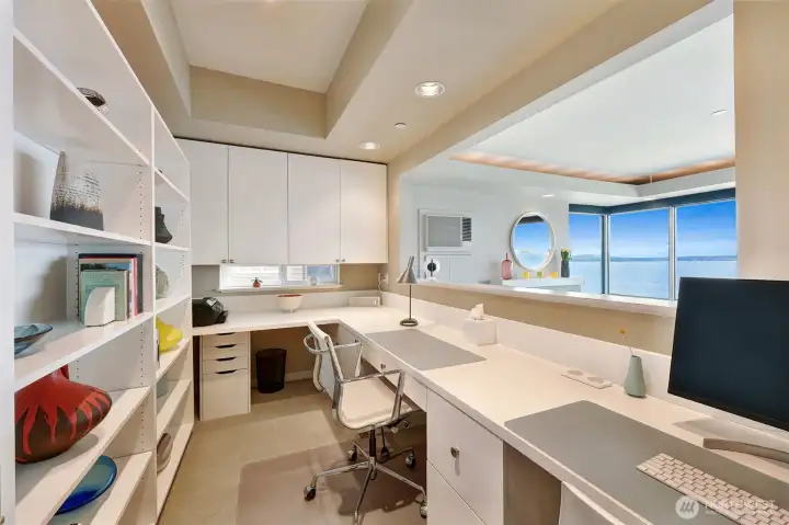 Home office with tons od storage